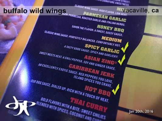 Menu photo 7 Buffalo Wild Wings Vacaville, CA