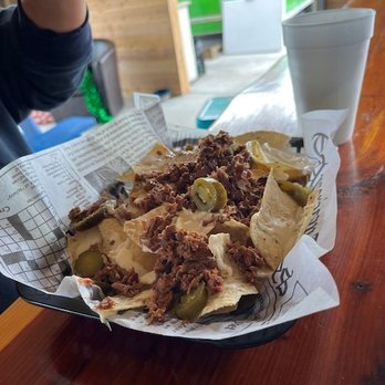 Dorados Restaurant and Bar - Brisket nachos (friend had already given me some of the brisket) - Bars Near Me - Aransas Pass, Texas Dorados Restaurant and Bar - Brisket nachos (friend had already given me some of the brisket) - Bars Near Me - Aransas Pass, Texas
