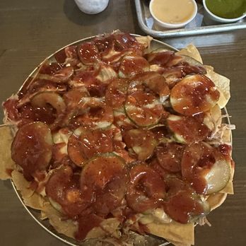 Righteous Cuisine - BBQ Nachos (full) - Mexican Near Me - Grand Haven, Michigan Righteous Cuisine - BBQ Nachos (full) - Mexican Near Me - Grand Haven, Michigan