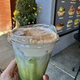 Ice Matcha with cold foam Ice Matcha with cold foam