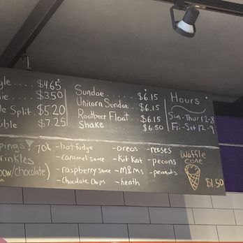 Purple Door Ice Cream - a menu on the wall - Ice Cream & Frozen Yogurt Near Me - Mequon, Wisconsin Purple Door Ice Cream - a menu on the wall - Ice Cream & Frozen Yogurt Near Me - Mequon, Wisconsin