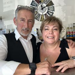 David and his wife.