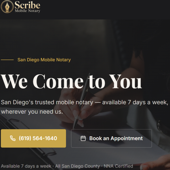Scribe Mobile Notary Services - Notaries Near Me - San Diego, California Scribe Mobile Notary Services - Notaries Near Me - San Diego, California