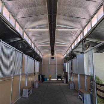 Horse Haven Ranch - Interior view of the barn. It is insulated, has a radiant heater, swamp, cooler, misters, and individual fans. MD. Barn master - metal Barn - Horse Boarding Near Me - St. George, Utah Horse Haven Ranch - Interior view of the barn. It is insulated, has a radiant heater, swamp, cooler, misters, and individual fans. MD. Barn master - metal Barn - Horse Boarding Near Me - St. George, Utah