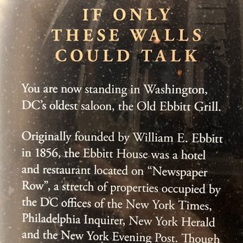 Old Ebbitt Grill - Lots of fun decor to be fun, despite the food - Bars Near Me - Washington, DC, District of Columbia