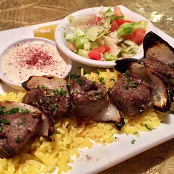Petra House - Lamb Kabob with Basmati Rice, Hot Pita, and Petra Salad - Petra House - Mediterranean Near Me - Vancouver, Washington Petra House - Lamb Kabob with Basmati Rice, Hot Pita, and Petra Salad - Petra House - Mediterranean Near Me - Vancouver, Washington