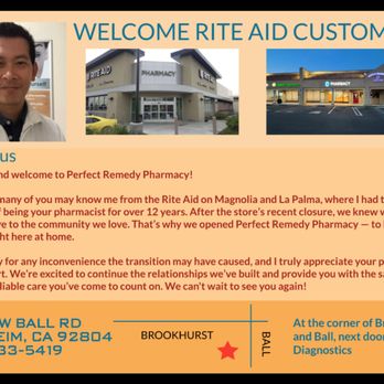 Perfect Remedy Pharmacy - Welcome Rite Aid Customers - Pharmacy Near Me - Anaheim, California Perfect Remedy Pharmacy - Welcome Rite Aid Customers - Pharmacy Near Me - Anaheim, California