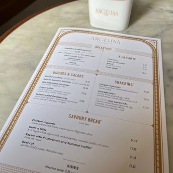 Angelina - Menu - Patisserie/Cake Shop Near Me - Versailles, 78