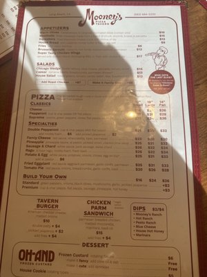Menu photo 2 Mooney’s Pizza Long Beach, CA Menu photo 2 Mooney’s Pizza Long Beach, CA