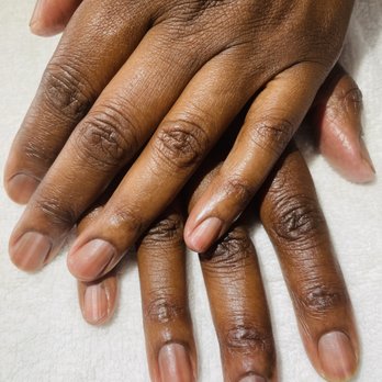 Beautiful Nails - Look at my hands. Those cuticles!!! I type most of the day at work. Therefore, short and neat are required. - Nail Salons Near Me - Lynbrook, New York