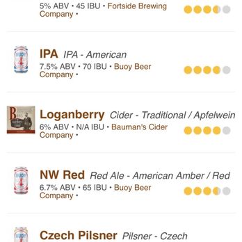 Buoy Beer - Menu as of October '22 - Brewpubs Near Me - Astoria, Oregon