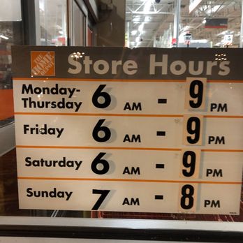 The Home Depot - The front door hours sign I was going by. - Nurseries & Gardening Near Me - Lincoln, California