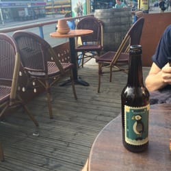 Praha - Outside terrace (and some yummy imported cider called Puffin)