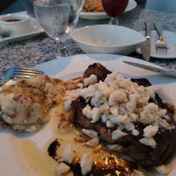 Riverwinds Restaurant - Cowboy Bone In Ribeye with lump crabmeat and mashed potatoes - New American Near Me - West Deptford, New Jersey Riverwinds Restaurant - Cowboy Bone In Ribeye with lump crabmeat and mashed potatoes - New American Near Me - West Deptford, New Jersey