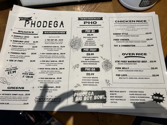 Menu photo 7 Phodega Chicago, IL