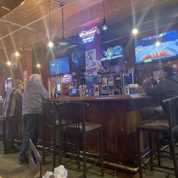 The Lakes Sports Bar and Grill - The bar, taken from a booth seat.