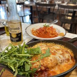 Nonno Pizza Cucina & Bar - Parmigiana steak with pomodoro pasta