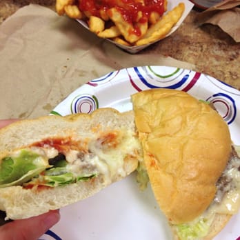 American Steamed Cheeseburgers - Steamed cheeseburger ketchup, lettuce and mayo w/awesome fries. - Burgers Near Me - Wallingford, Connecticut
