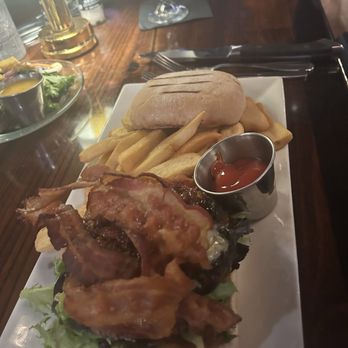 Back Room Steakhouse - Bacon Jam Burger with steak fries - Steakhouses Near Me - Apopka, Florida Back Room Steakhouse - Bacon Jam Burger with steak fries - Steakhouses Near Me - Apopka, Florida