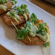 Photo of NOLA Restaurant & Bar - Palo Alto, CA, United States. Fried Green tomatoes