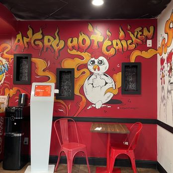 The Angry Hot Chicken - Cute wall art - Chicken Shop Near Me - San Jose, California The Angry Hot Chicken - Cute wall art - Chicken Shop Near Me - San Jose, California