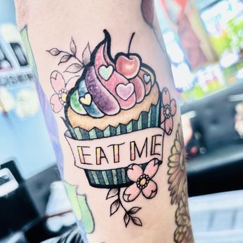 Tsunami Ink - Custom Pride cupcake forearm tattoo - Tattoo Near Me - Lanham, Maryland Tsunami Ink - Custom Pride cupcake forearm tattoo - Tattoo Near Me - Lanham, Maryland