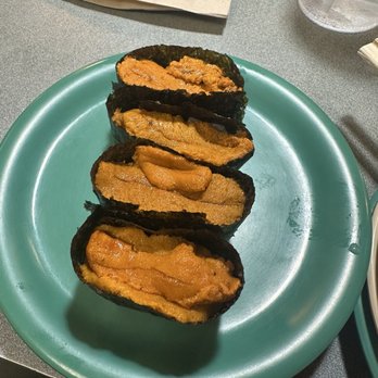 Sushi Ichiban - Sea urchin normally comes in two pieces per plate - Sushi Bars Near Me - Portland, Oregon Sushi Ichiban - Sea urchin normally comes in two pieces per plate - Sushi Bars Near Me - Portland, Oregon