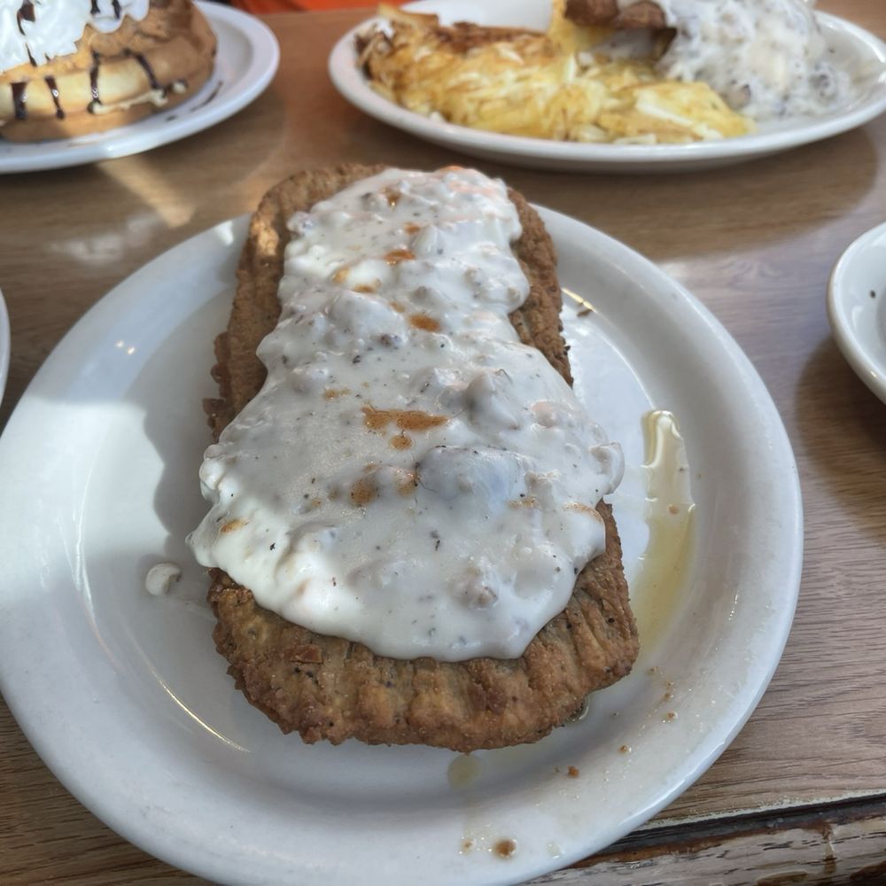 Waffles Caffe - Bigfoot chicken fried steak - Breakfast & Brunch Near Me - Yakima, Washington