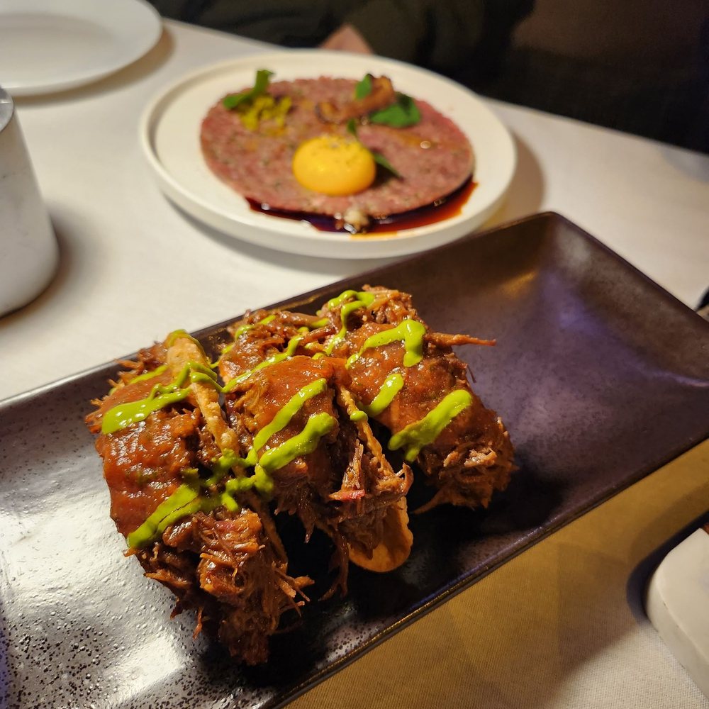 Bordeaux - a plate of food with meat and vegetables - Kosher Near Me - Midwood, New York