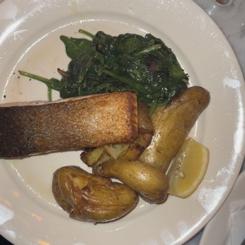 Ainslie Bowery - Atlantic Salmon, potatoes and rosemary, spinach. - Italian Near Me - New York, New York