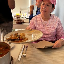 The Best Portugal - The first Shelly g of Monk fish, clams, shrimp and mushrooms in an incredible sauce!!