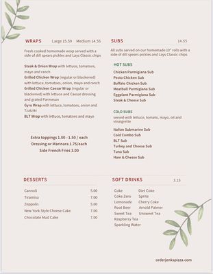 Menu photo 8 Jenk's Pizza St Johns, FL Menu photo 8 Jenk's Pizza St Johns, FL