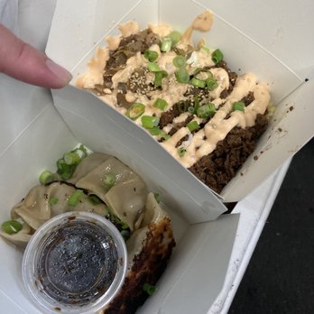 Mad Dumplings - The Vintage Dumplings, Bulgogi Rice Bowl - Food Trucks Near Me - Santa Ana, California Mad Dumplings - The Vintage Dumplings, Bulgogi Rice Bowl - Food Trucks Near Me - Santa Ana, California