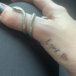 Silver Snake Ring, this lil guy is so at home on my hand! I am in Love Silver Snake Ring, this lil guy is so at home on my hand! I am in Love