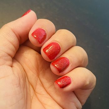 My Nail Gurl - Structured manicure with red and light glitter gel polish - Nail Technicians Near Me - San Fernando, California My Nail Gurl - Structured manicure with red and light glitter gel polish - Nail Technicians Near Me - San Fernando, California