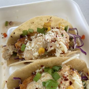 Coyote Moon Vineyards - Shrimp tacos. - Wine Tours Near Me - Clayton, New York