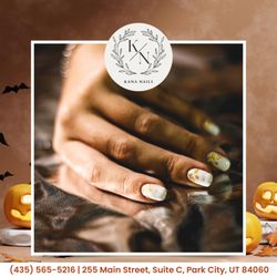 Kana Nails - Feeling ethereal this Halloween with my all-white nail design! A chic and haunting look that's perfect for any ghostly gathering.
