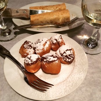 Meze - Loukoumades with Nutella and a baklava - Greek Near Me - Brooklyn, New York Meze - Loukoumades with Nutella and a baklava - Greek Near Me - Brooklyn, New York