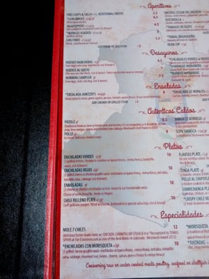 Menu photo 8 Tarasco's Denver, CO