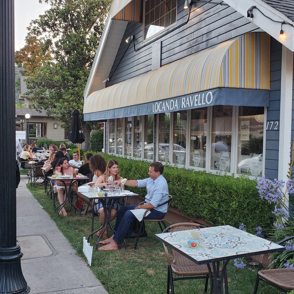 Locanda Ravello - Outdoor seating on the lawn - Italian Near Me - Danville, California Locanda Ravello - Outdoor seating on the lawn - Italian Near Me - Danville, California