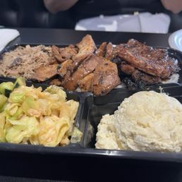 Kalua pig, chicken, and kalbi ribs. Simply exceptional! Kalua pig, chicken, and kalbi ribs. Simply exceptional!