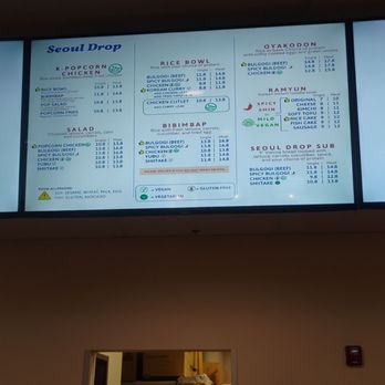Seoul Drop - Menu April 2026 - Korean Near Me - Rochester, New York