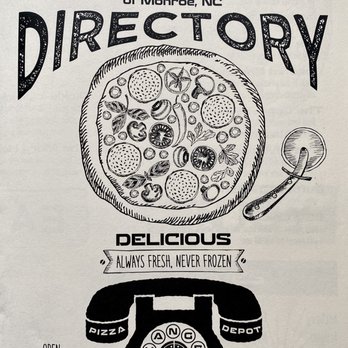 The Exchange Pizza Depot - Menu front cover - Pizza Near Me - Monroe, North Carolina