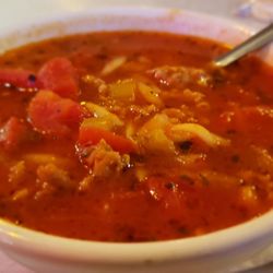 Wells Brothers Restaurant - The amazing delicious Italian sausage orzo soup