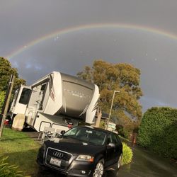 Mad River Rapids RV Park - Rainbows over the rig.