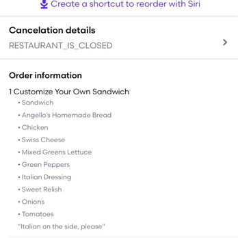 Angello's 2 Go - The cancelation receipt! - Pizza Near Me - Canton, Ohio Angello's 2 Go - The cancelation receipt! - Pizza Near Me - Canton, Ohio