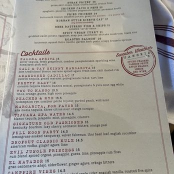 Culinary Dropout - Menu - New American Near Me - Scottsdale, Arizona Culinary Dropout - Menu - New American Near Me - Scottsdale, Arizona
