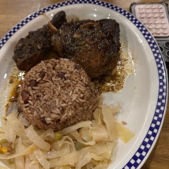 The Islands - Jerk chicken rice and peas with cabbage - Caribbean Near Me - Brooklyn, New York