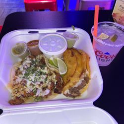 Garland Drinkery - Angie's tacos -mi Angie and queso birria- Drinkery margarita