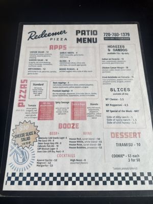 Menu photo 1 Redeemer Pizza Denver, CO Menu photo 1 Redeemer Pizza Denver, CO
